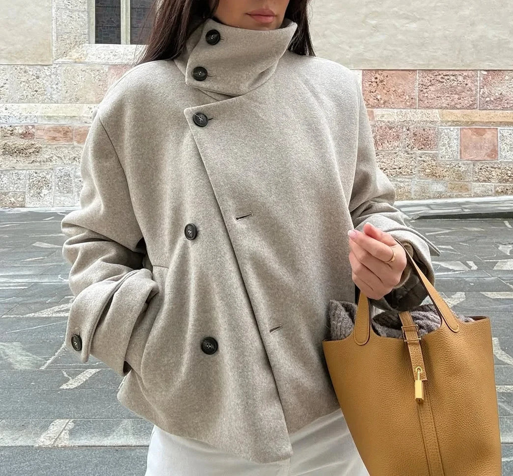 Woman's Coats Jacket for Woman Wool Short Tops Loose Cropped Jackets Autumn Winter Wear Daily Outfits