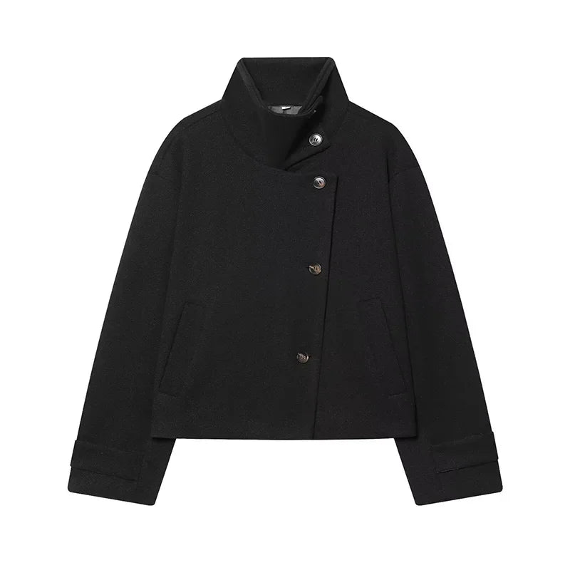 Woman's Coats Jacket for Woman Wool Short Tops Loose Cropped Jackets Autumn Winter Wear Daily Outfits