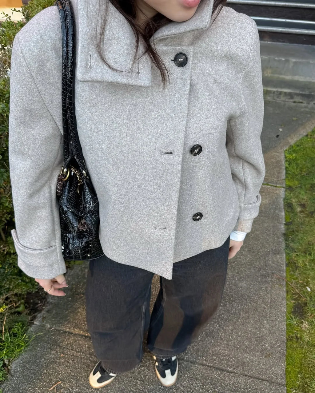 Woman's Coats Jacket for Woman Wool Short Tops Loose Cropped Jackets Autumn Winter Wear Daily Outfits
