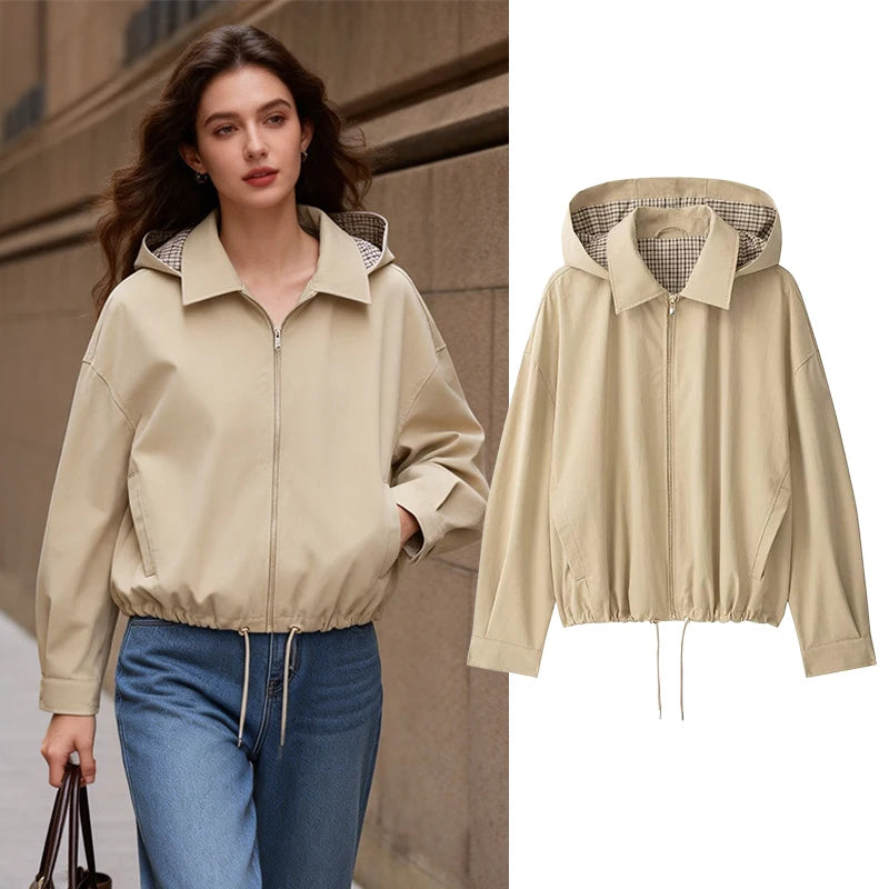 Women's Jackets Coats Fashion Oversize Hooded Jacket Women's Autumn Coat Casual New Outerwear