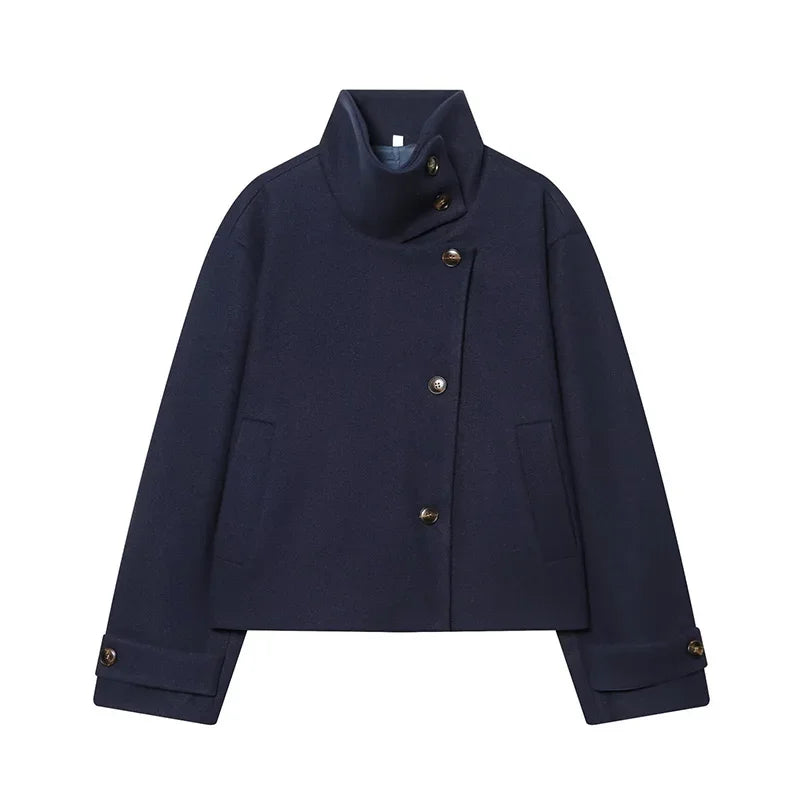 Woman's Coats Jacket for Woman Wool Short Tops Loose Cropped Jackets Autumn Winter Wear Daily Outfits