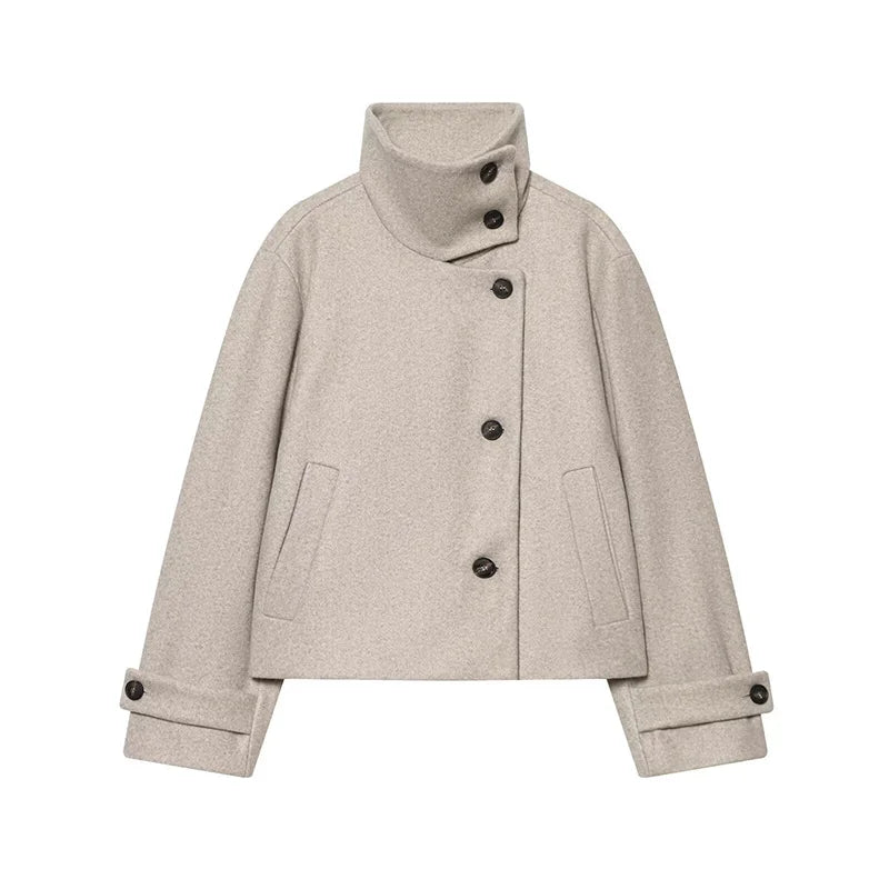 Woman's Coats Jacket for Woman Wool Short Tops Loose Cropped Jackets Autumn Winter Wear Daily Outfits