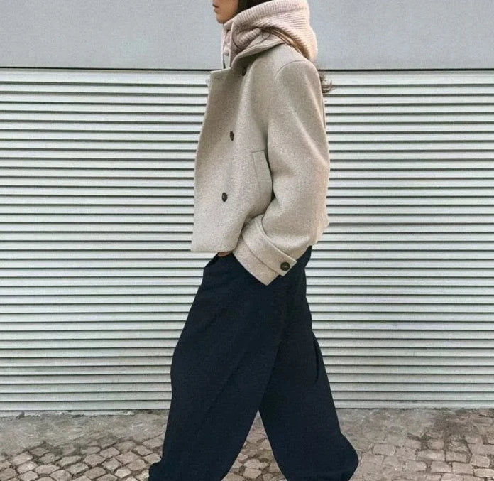 Woman's Coats Jacket for Woman Wool Short Tops Loose Cropped Jackets Autumn Winter Wear Daily Outfits