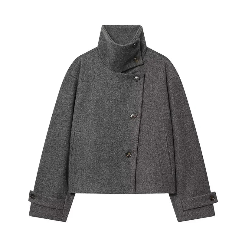 Woman's Coats Jacket for Woman Wool Short Tops Loose Cropped Jackets Autumn Winter Wear Daily Outfits