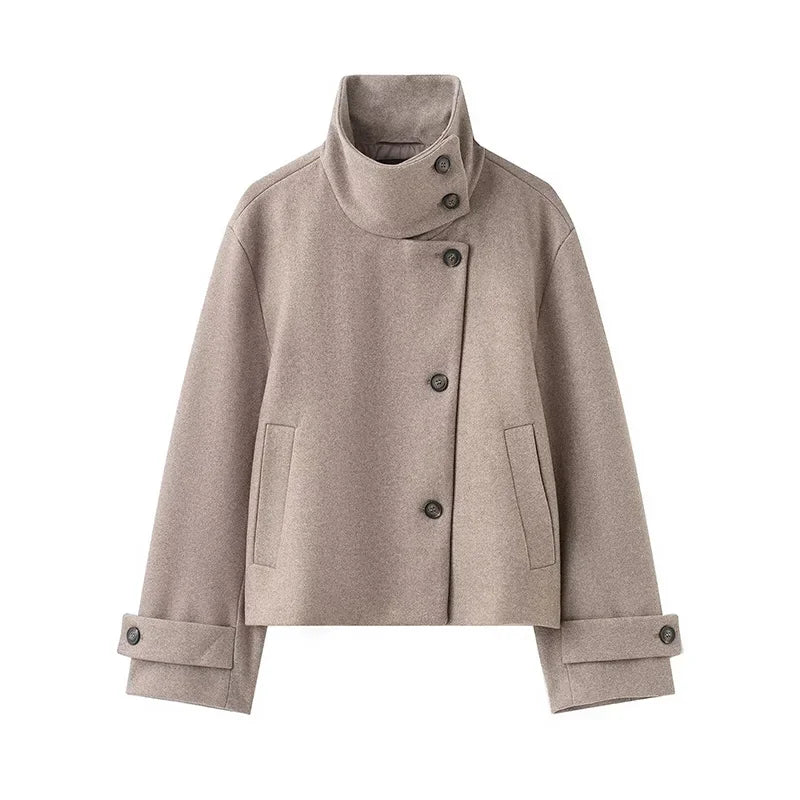 Woman's Coats Jacket for Woman Wool Short Tops Loose Cropped Jackets Autumn Winter Wear Daily Outfits